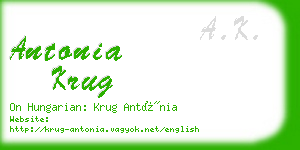 antonia krug business card